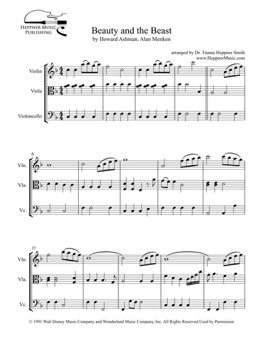 Beauty And The Beast (arr. Dr. Tianna Heppner Smith www.HeppnerMusic.com)