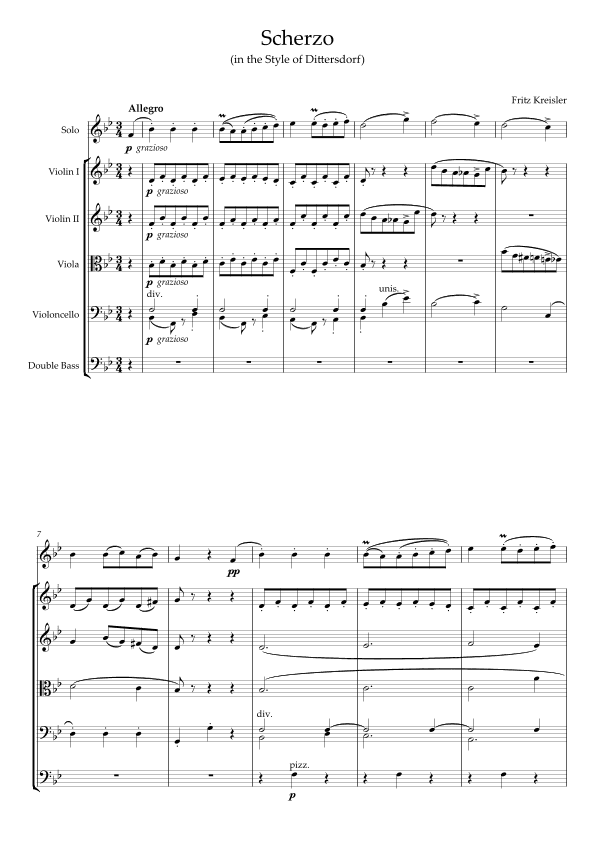 Scherzo (in the Style of Dittersdorf) (arr. A.G.)