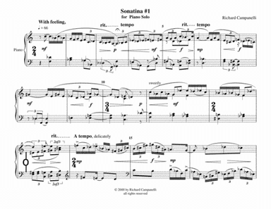 Sonatina for Piano Solo