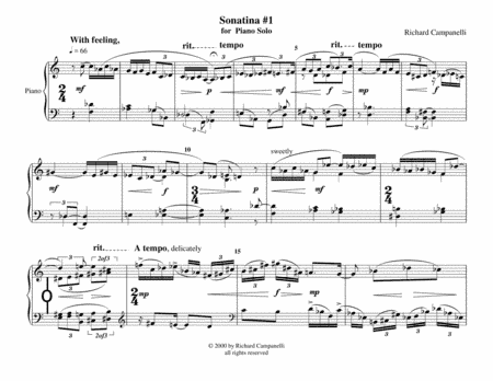 Sonatina for Piano Solo