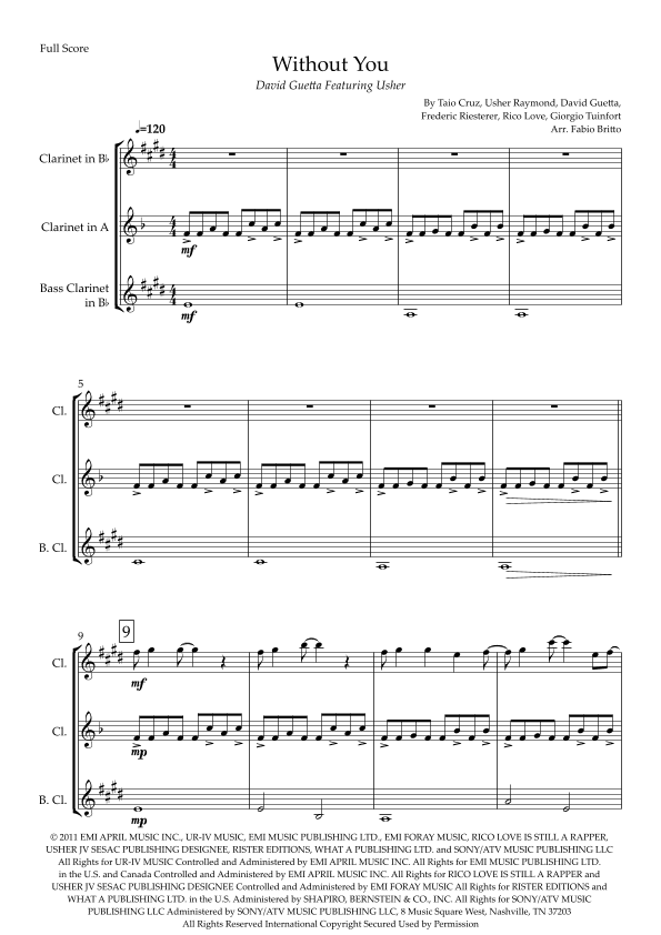 Without You (arr. Fabio Britto)
