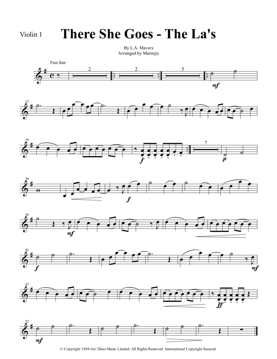 There She Goes (arr. Marmpy)