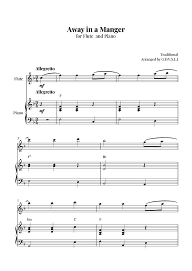 Away in a Manger (arr. G.D.V.S.L.J)