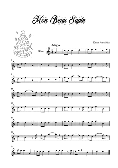 Mon Beau Sapin (for Oboe) (arr. Cadenza Editions)
