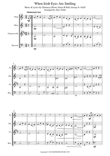 When Irish Eyes Are Smiling (arr. Alex Tinlin)