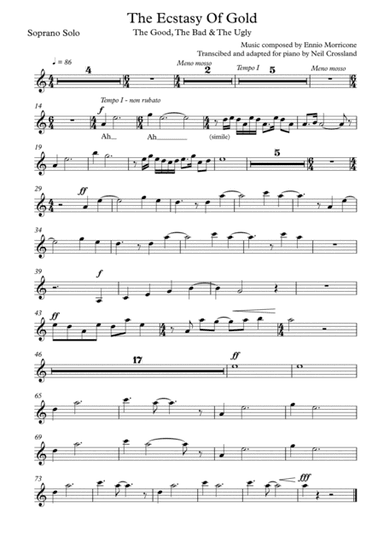 The Ecstasy Of Gold (arr. Neil Crossland)