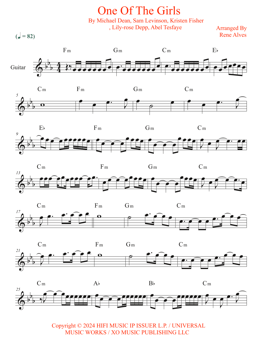 One Of The Girls (arr. Rene Alves)
