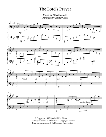 The Lord's Prayer (arr. Arranged by Jenifer Cook)