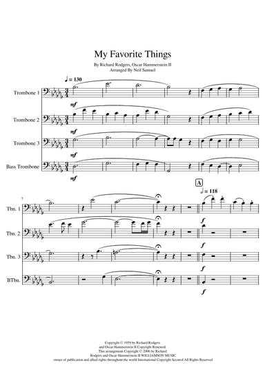 My Favorite Things (arr. Neil Samuel)