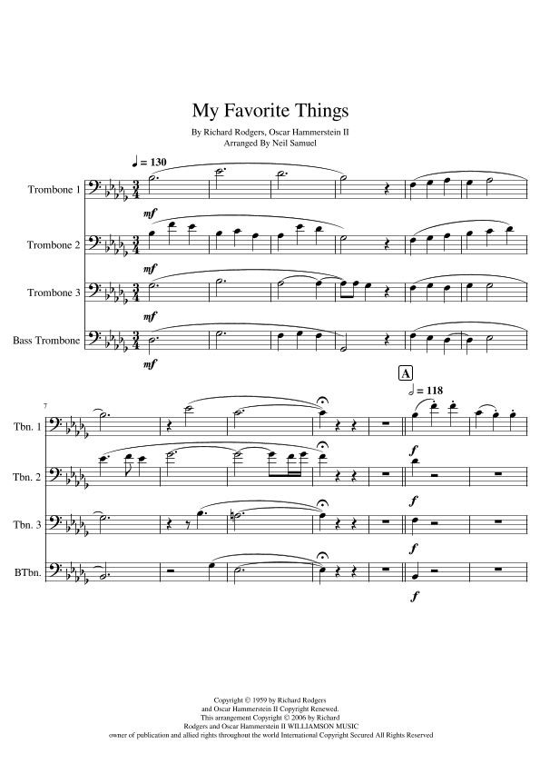 My Favorite Things (arr. Neil Samuel)