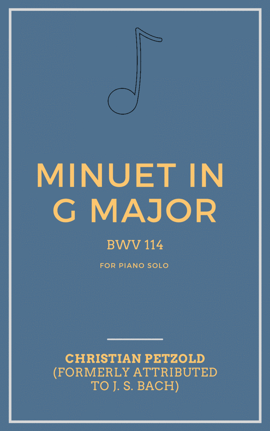 Minuet in G Major for Piano Solo (arr. Iago Flavio)