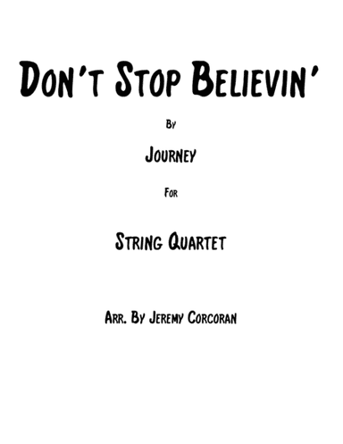 Don't Stop Believin' (arr. Jeremy Corcoran)