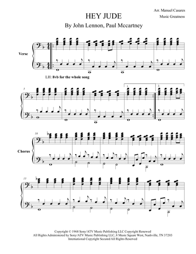 Hey Jude (arr. Music Greatness)