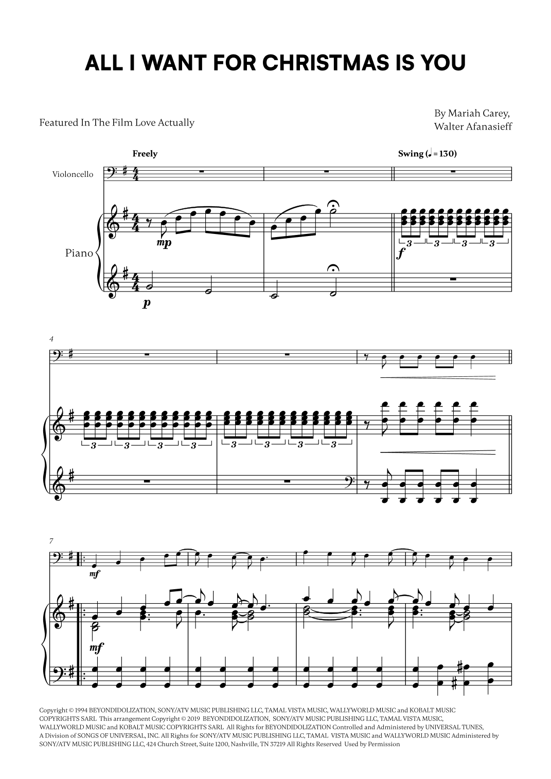 All I Want For Christmas Is You (arr. Cadenza Editions)