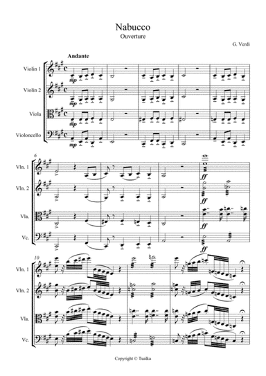 G. Verdi - Nabucco (Ouverture) (arr. Tualka)