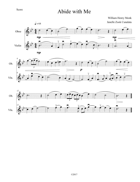Abide with Me (Duet) (arr. Arranged by Janelle Zook Cunalata)