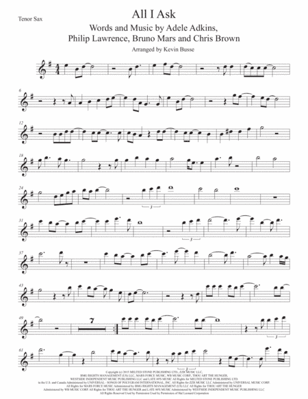 All I Ask (arr. Kevin Busse)