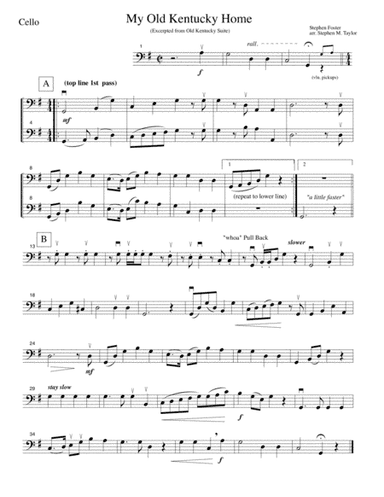 My Old Kentucky Home (string quartet) (arr. Stephen M. Taylor)