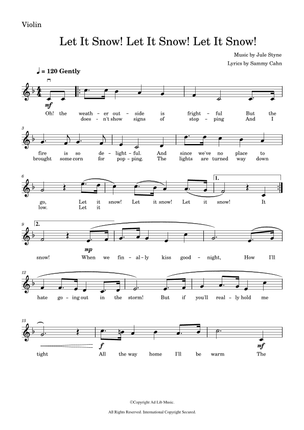 Let It Snow! Let It Snow! Let It Snow! (arr. Music Ad Lib)