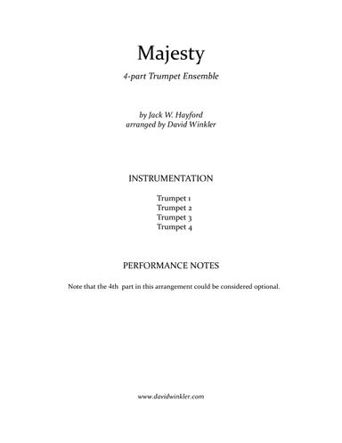 Majesty (arr. David Winkler)