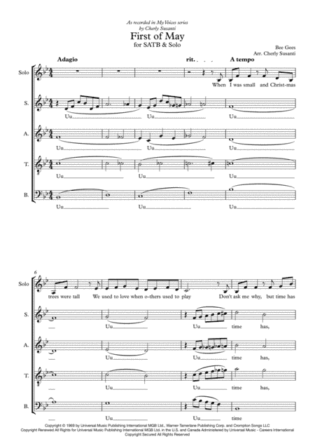 First Of May (arr. Cherly Susanti)