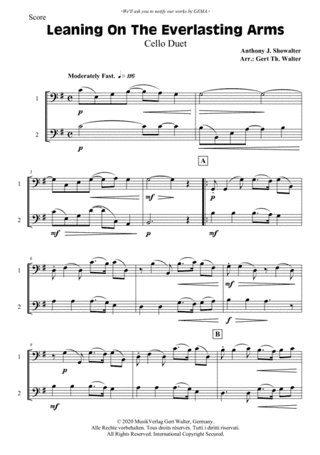 Leaning On The Everlasting Arms (arr. Gert Th. Walter)