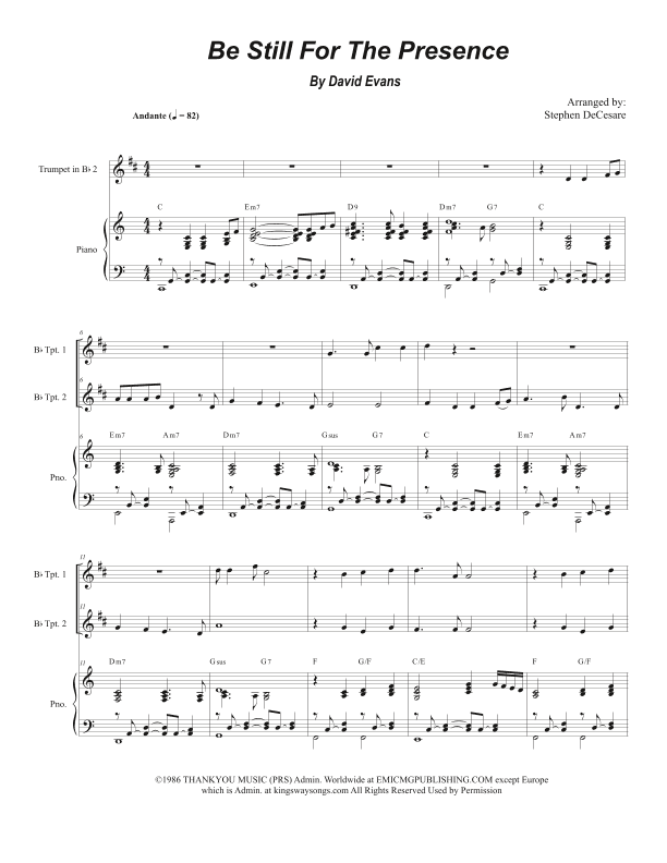 Be Still For The Presence (arr. Stephen DeCesare)