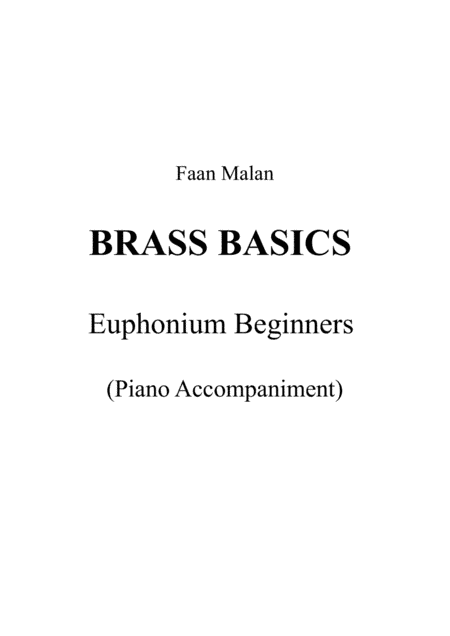 BRASS BASICS - Euphonium Beginners (Piano accompaniment)