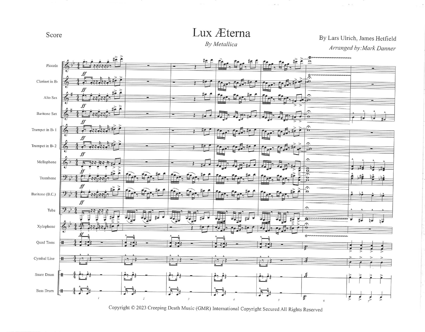 Lux Æterna (arr. Mark Danner)