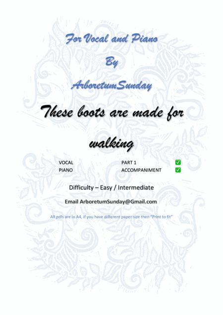These Boots Are Made For Walkin' (arr. Mr Scribe)