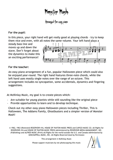 Monster Mash (arr. L McKinlay)