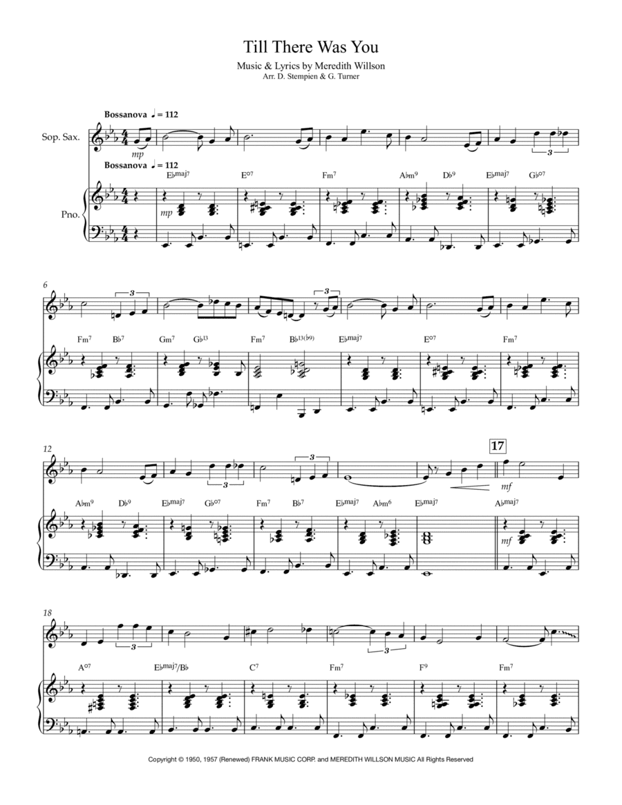 Till There Was You (arr. Debra E. Stempien & Gregory H. Turner)
