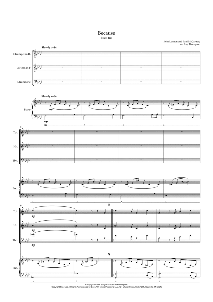 Because (arr. Ray Thompson)