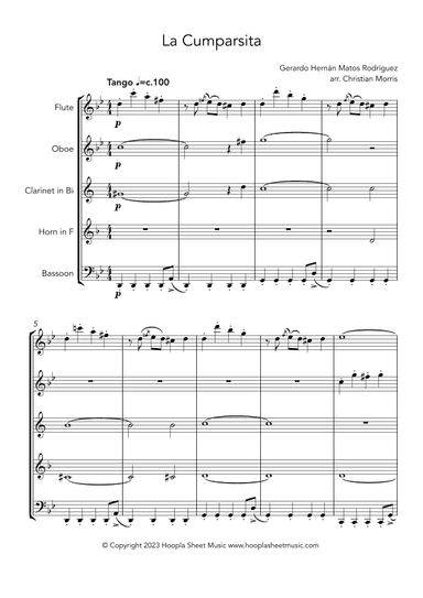 La Cumparsita (arr. Christian Morris)