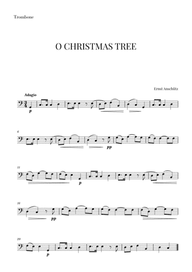 O Christmas Tree for Trombone (arr. Cadenza Editions)
