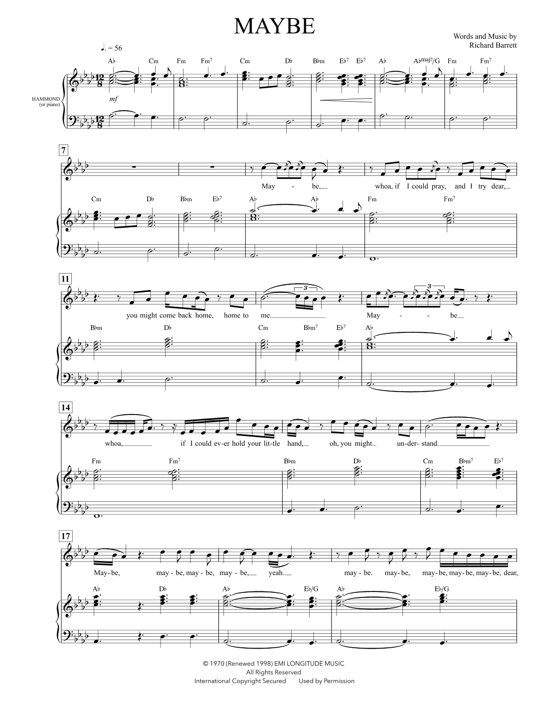 Maybe (arr. Len Rhodes)