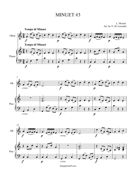 Minuet #3 (arr. Nick Lacanski)