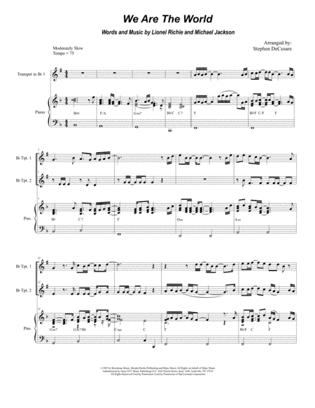We Are The World (arr. Stephen DeCesare)