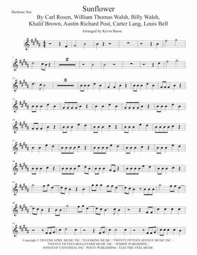 Sunflower (arr. Kevin Busse)