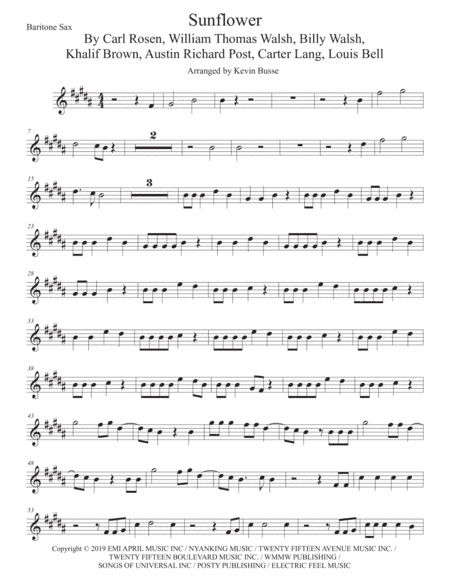 Sunflower (arr. Kevin Busse)