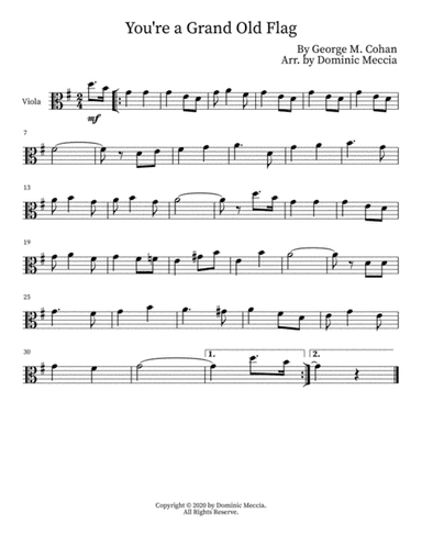 You're a Grand Old Flag (arr. Dominic Meccia)