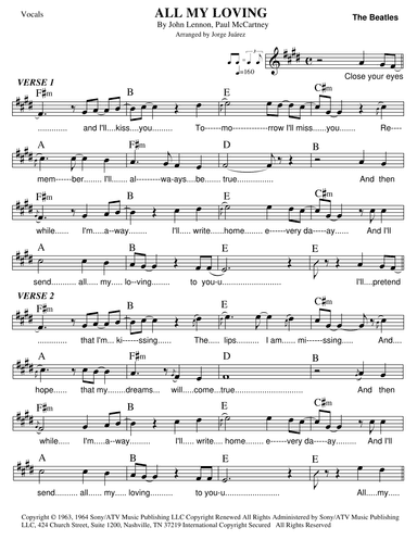 All My Loving (arr. Georgie Guitar)