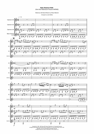 Baby Elephant Walk from the Paramount Picture HATARI! (arr. Lewis Bettles)