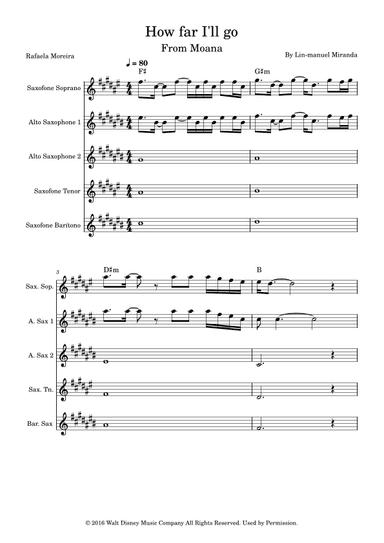 How Far I'll Go (arr. Rafaela Moreira)