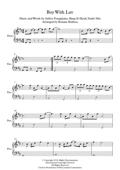 Boy With Luv (arr. Roxana Belibou)