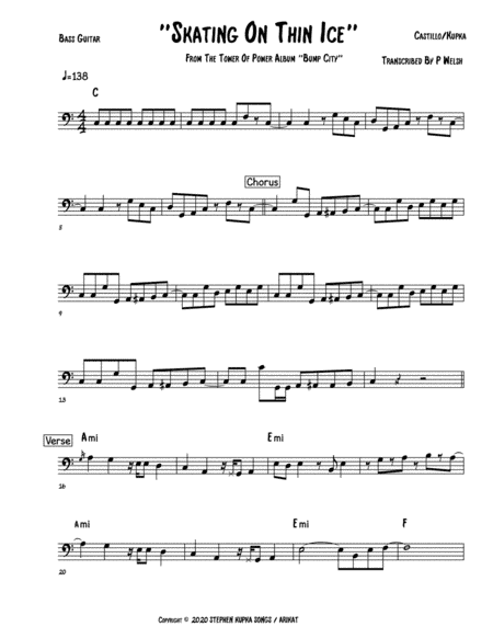 Skating On Thin Ice (arr. Accubass)