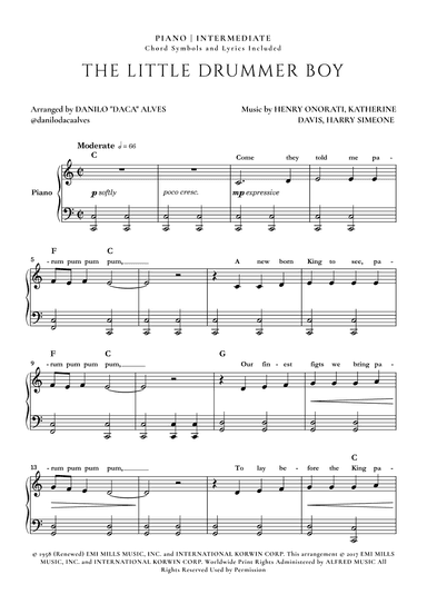The Little Drummer Boy (arr. Danilo "Daca" Alves)