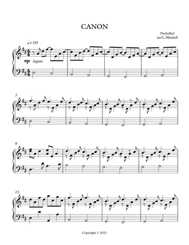 CANON (arr. Lee Mitchell)