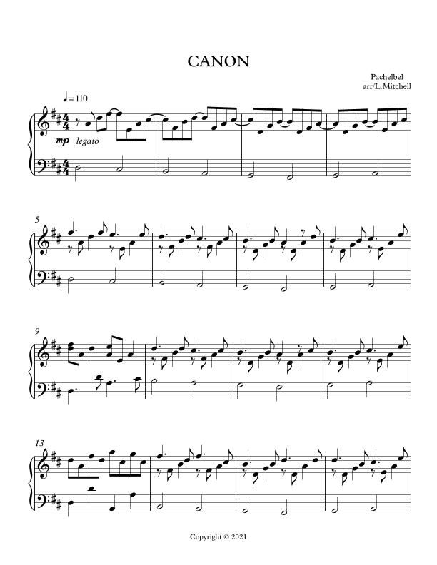 CANON (arr. Lee Mitchell)