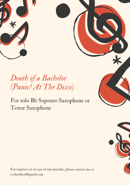 Death Of A Bachelor (arr. Ken Chow)